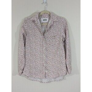 Frank & Eileen Grayson Shirt Size 02 Small The Hero Flannel Floral Red White Top